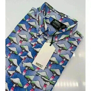 WESC Shroomspiracy Short Sleeve Button Shirt Men’s Medium